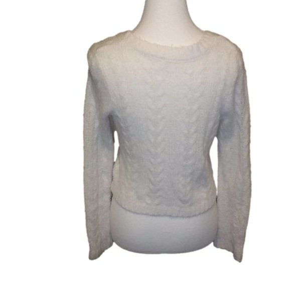 For Love & Lemons Women's Size S White Billie Cropped Cardigan - Picture 2 of 7